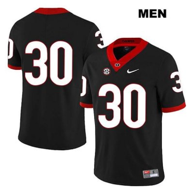 Men's Georgia Bulldogs NCAA #30 Tae Crowder Nike Stitched Black Legend Authentic No Name College Football Jersey EUC1754AJ